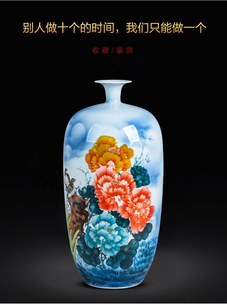 Jingdezhen ceramics hand - made blooming flowers small expressions using of large vases, sitting room of Chinese style household adornment furnishing articles