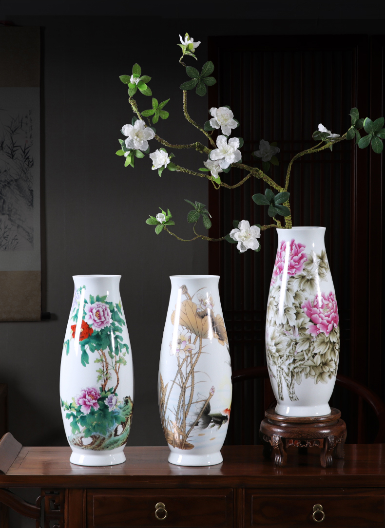 Jingdezhen ceramics landing a large vase furnishing articles blooming flowers f tube home sitting room flower arranging act the role ofing is tasted furnishing articles