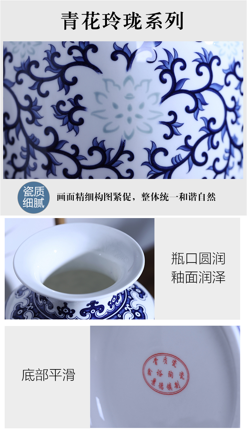 Creativity and exquisite ipads porcelain vase of blue and white porcelain of jingdezhen ceramics flower arrangement of I sitting room home furnishing articles