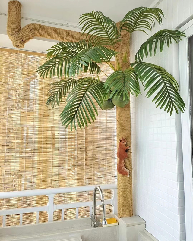 Simulated Coconut Tree Balcony Downpipe Decoration to Hide and Beautify Drainage Pipes, Fire Protection Column Cover-Up Tool Simulated Coconut Tree Balcony Downpipe Decoration to Hide and Beautify Drainage Pipes, Fire Protection Column Cover-Up Tool