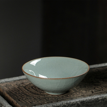 Jing Yinlongquan celadon tea ceremony handmade master cup tea cup small ceramic single cup tea bowl tea cup Puer black tea
