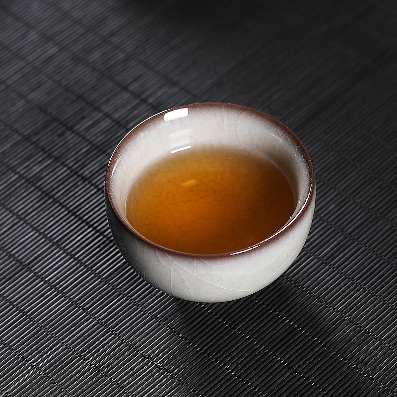 Green porcelain tasting cup single cup master's cup handmade utilituria tea tea cup ceramic Ru kiln Gothic cellar open sheet for adoptive family-Taobao