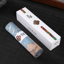 Tea towel tea table cloth thickened cotton and linen absorbent tea towel Chinese hand-painted high-end tea table tea table pot towel