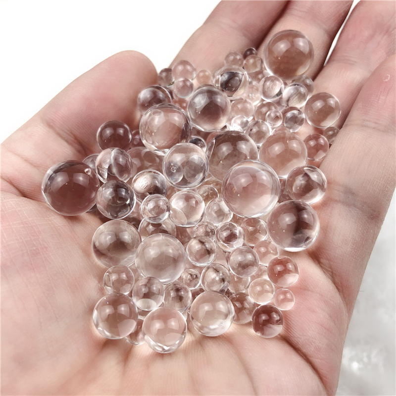 Acrylic Non-Porous Round Beads A-Grade Transparent Polished Loose Beads Imitation Crystal Beads Mixed DIY Filling Jewelry Materials Free Shipping