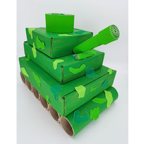 Turn waste into treasure waste use environmentally friendly manual creative camouflage tank semi-finished products can be customized