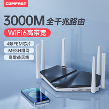 COMFAST黑鲨AX3000 wifi6路由器家用高速千兆全屋无线wifi覆盖大户型