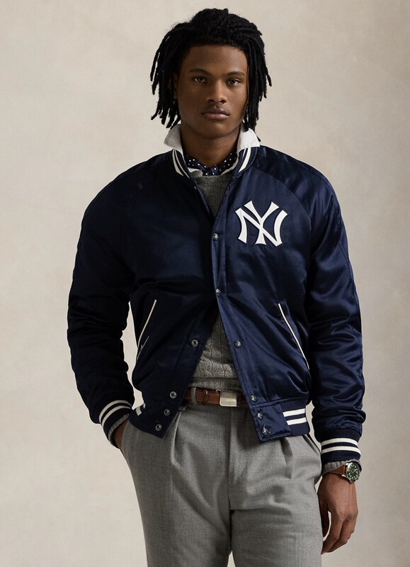 In-Stock Polo Rl Yankees New York Yankees Collaboration Embroidered Baseball Jacket Thin Cotton Coat In-Stock Polo Rl Yankees New York Yankees Collaboration Embroidered Baseball Jacket Thin Cotton Coat