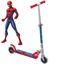 Original foldable adjustable high and low 2-wheel skateboard car stroller Spider-man and other scooters Aluminum-magnesium alloy