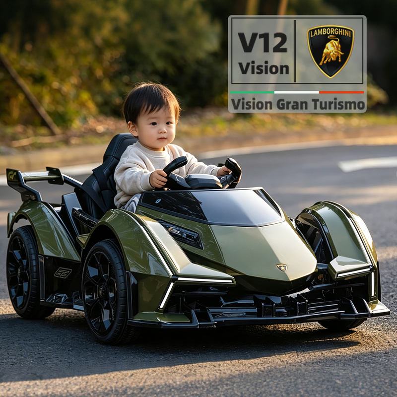 Lamborghini Children's Electric Car with Four Wheels and Remote Control, a Toy Car for Boys and Girls That Can Be Ridden, Supercar Style