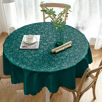 Waterproof and oil-proof round tablecloth household disposable European light luxury anti-hot restaurant hotel large round tablecloth pu table mat