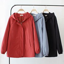 Middle-aged moms loaded with spring and autumn clothed blouse with big code loose even cap cardio-hoodie 100 hitch a womans foreign air jacket
