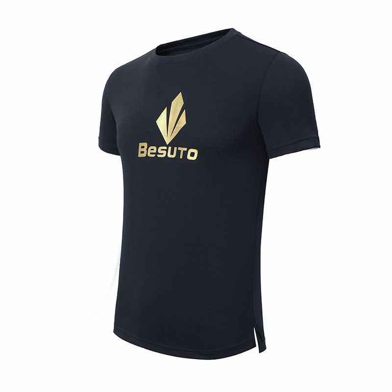 BESUTO One-Wide Dry Row Sweat Sports Breakthrough Running Casual Round-collar Crossing Printing T-shirt
