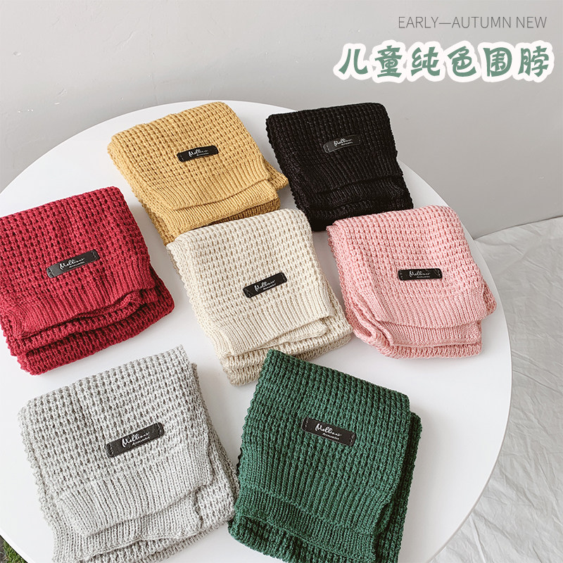 Korean version of the new children's Japanese fashion wool scarf baby cute sweet warm knitted scarf