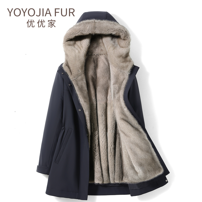 Women's 2026 New Model Short Parka with Detachable Mink Fur Lining, Mink Fur Coat, Winter Fur Coat Women's 2026 New Model Short Parka with Detachable Mink Fur Lining, Mink Fur Coat, Winter Fur Coat