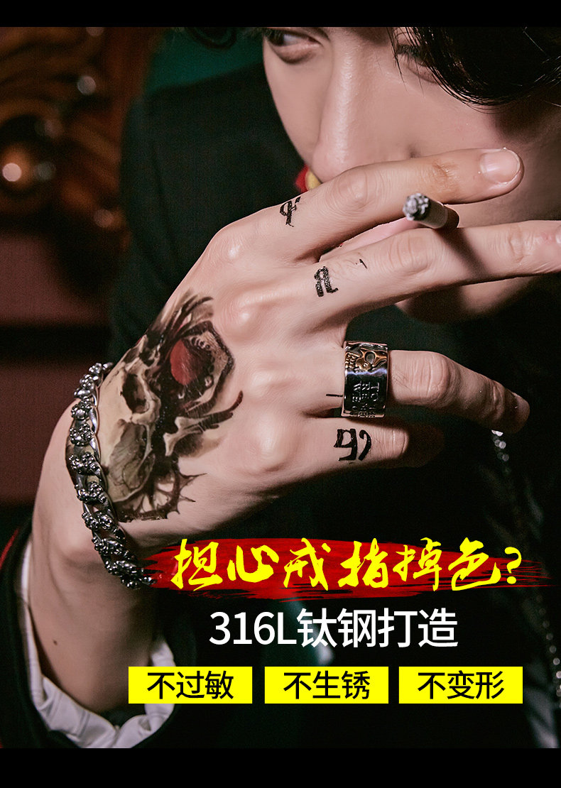 Bague homme BEIER en Acier au titane - Ref 3087025 Image 10