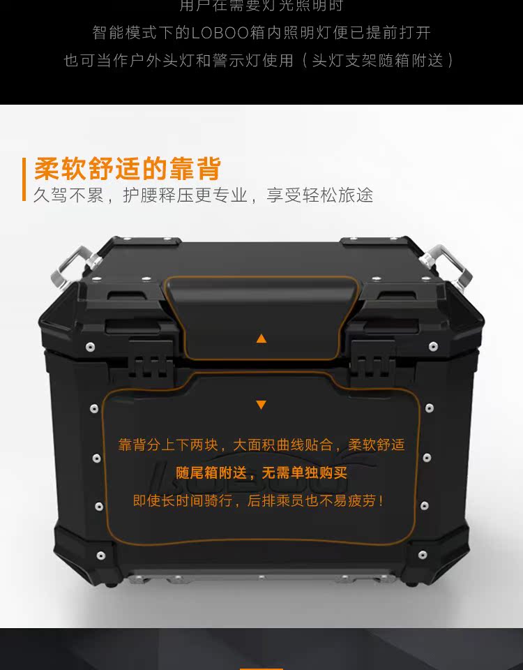 LOBOO củ cải bên hộp hộp xe máy Châu Phi xi lanh đôi CRF1000L không đôi ba hộp đuôi hộp không nguyên bản - Xe gắn máy phía sau hộp thùng sau xe máy giá rẻ
