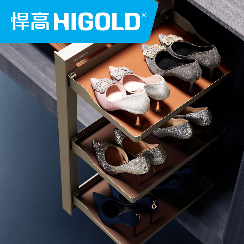 Yamani side mounted shelf household cloakroom pull basket push and pull closet hardware accessories