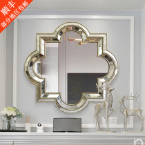 European American living room background wall decoration mirror Wall Wall dressing mirror porch fireplace Art soft mirror meal side mirror
