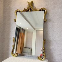 European-style light luxury wall-mounted makeup mirror bathroom bathroom mirror Porch restaurant side creative decorative mirror special-shaped mirror