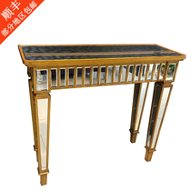 European American entrance to the entrance table hall light luxury art glass mirror case bedroom dressing table makeup table