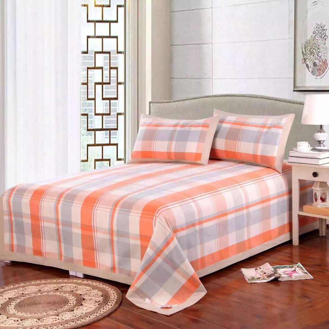 Tấm vải thô cũ ba mảnh mùa hè 1,5m1,8 m giường có thể giặt được tấm có thể giặt được điều hòa bông mềm - Khăn trải giường bộ drap giường