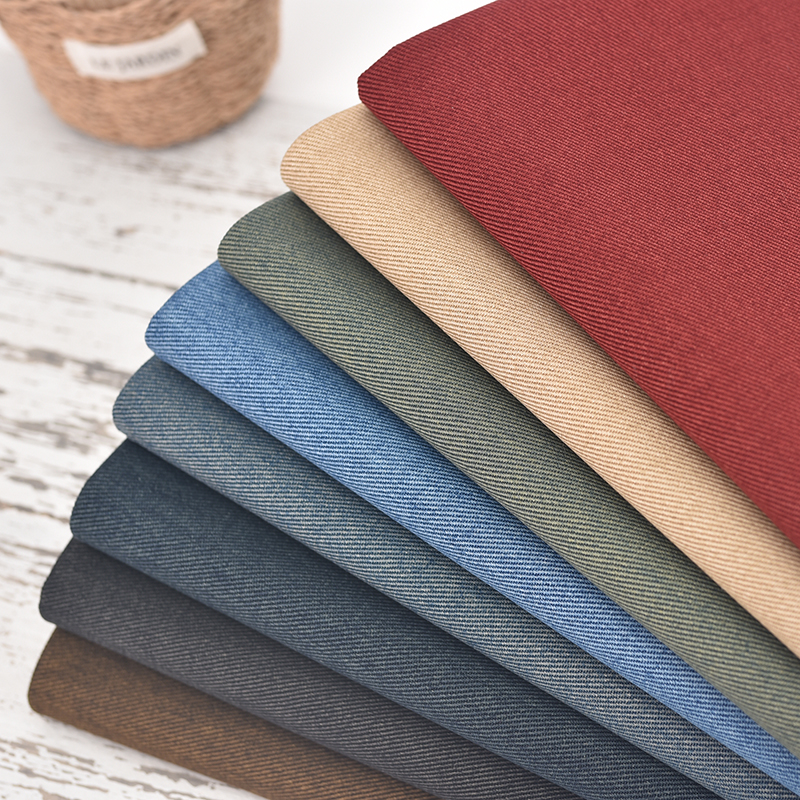 Japan imports solid color thick twill fabric fabric wine bag cloth home handmade clothing tablecloth sand release DIY