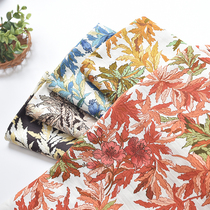 Imported Pure Cotton Fabric Flowers Leafs Flowers Branches Clothes Dresses Dress Shirt Dress Sweaters Dresses Handmade DIY Small Dough Fabric F