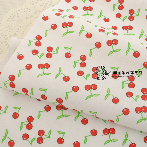 Bông vải cotton vải cherry phim hoạt hình bé vải handmade TỰ LÀM quần áo trẻ em quần áo vải C