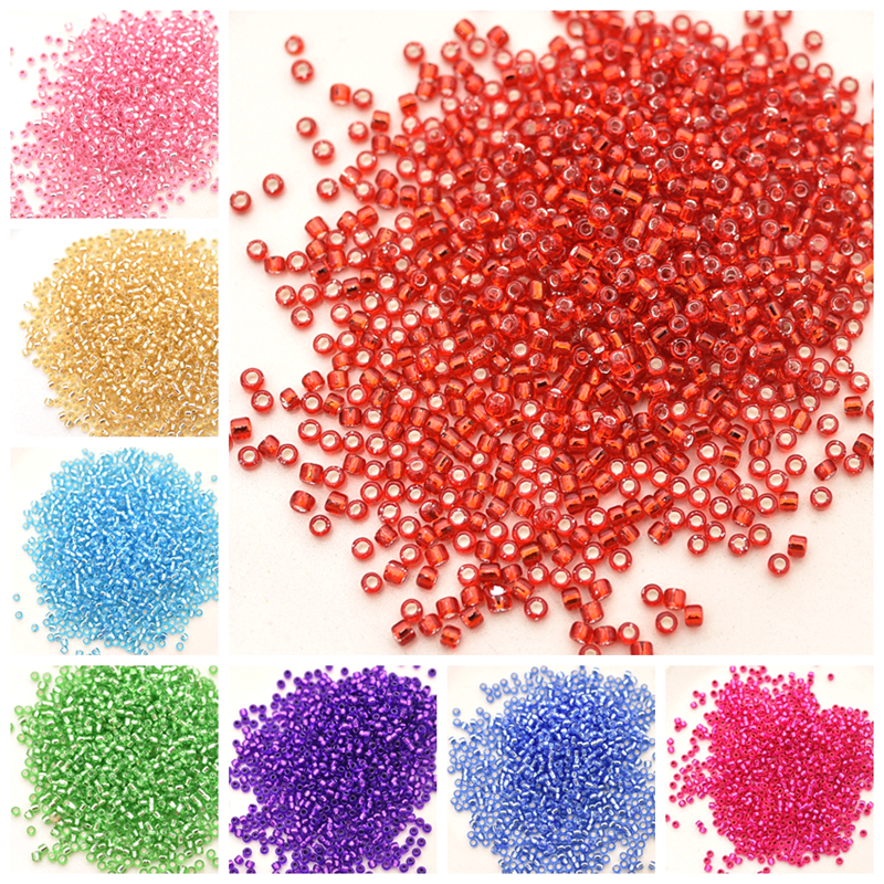 Japan imported MGB rice beads star brand silver rice beads cream beads electroplating dyeing 2mm doll jewelry DIY accessories