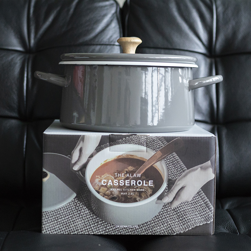 Japan imported ALAW enamel cast iron pot stew pot soup pot non-stick pot soup stew enamel pot induction cooker 20cm