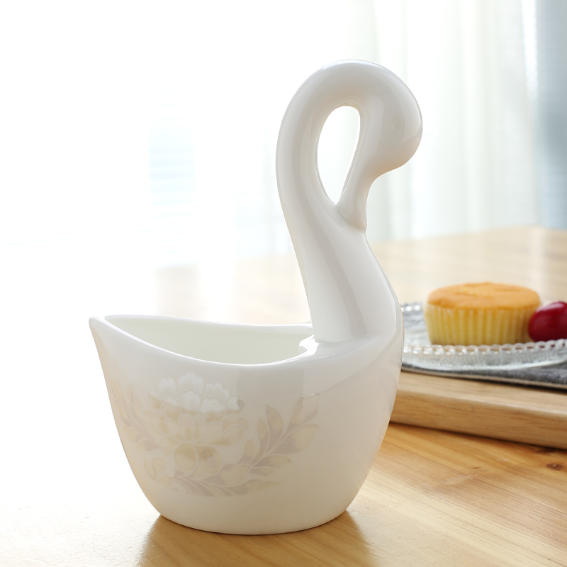 Jingdezhen ceramic tableware of Chinese style household ceramics receive a drag spoon towing bracket the receive vessel swan chopsticks