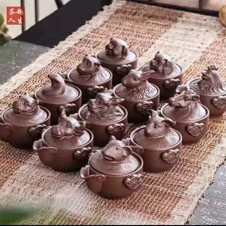 Cát màu tím bao phủ bát trà tay bát trà lớn bộ trà chuẩn bị trà nhanh tách trà nhà ấm trà cung hoàng đạo bình giữ nhiệt pha trà