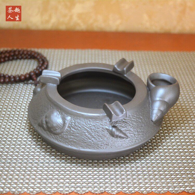 Purple ashtray with sink cigarette tray retro tea table tea tray ornaments creative large ashtray with cover