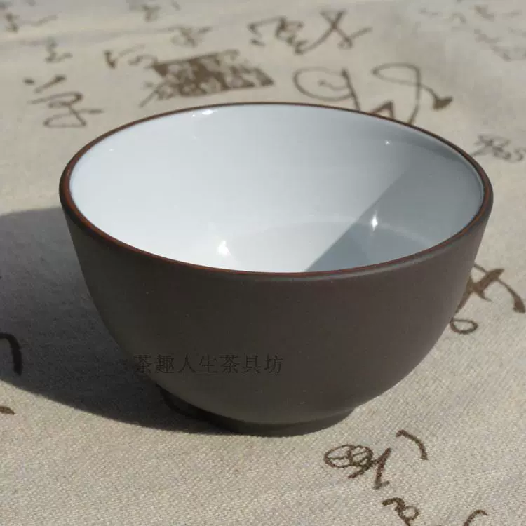 Zhu Mu Zisha Tea Cup Kung Fu Tea Set Tea Cup Miệng lớn Master Cup Tea Cup Tea Tea nhỏ Quặng nâu bộ ấm trà