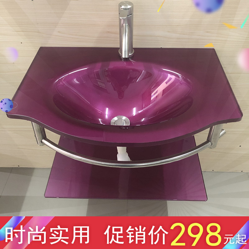 Fashion glass Washbasin Washbasin Bathroom washbasin Washbasin Washbasin Washbasin Integrated glass basin One-piece basin