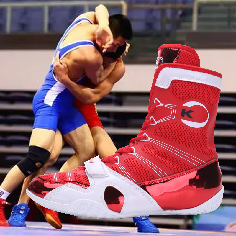 Wrestling shoes men's fighting shoes adult sanda martial arts boxing shoes men's mesh surface breathable fighting shoes young students Y866