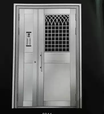 Stainless steel unit door building intercom door iron unit door child building unit Community corridor custom-made