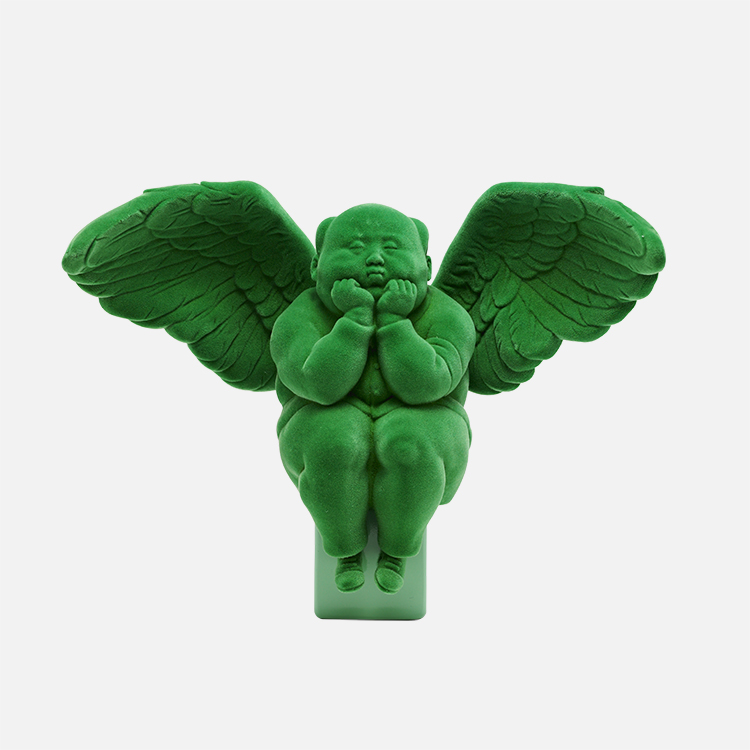 艺术玻璃钢植绒雕塑摆件瞿广慈作品《最天使》