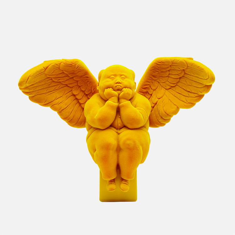 艺术玻璃钢植绒雕塑摆件瞿广慈作品《最天使》