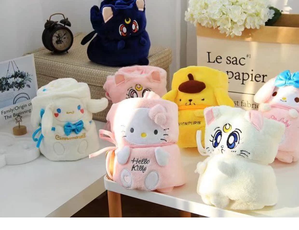 Máy lạnh văn phòng phim hoạt hình dễ thương chăn mùa hè thường ăn trưa chăn lông cừu hô chăn che chăn ngủ trưa chăn nữ ký túc xá - Ném / Chăn chăn lông cừu nhân tạo
