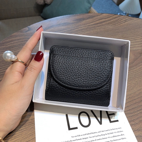 Бумажник, сумка через плечо, короткий ультратонкий картхолдер, небольшой дизайнерский модный кошелек, коллекция 2022, из натуральной кожи