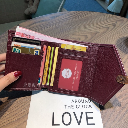 Бумажник, сумка через плечо, короткий ультратонкий изысканный небольшой дизайнерский модный картхолдер, из натуральной кожи