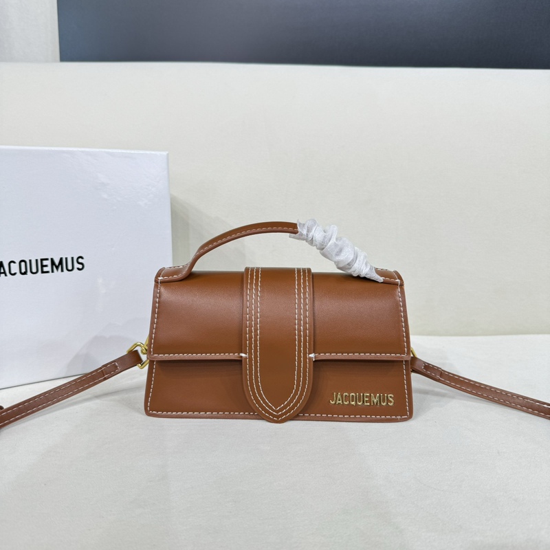 Jacquemus New Niche Design French Fashion Versatile Flap Texture Handbag Shoulder Crossbody Small Square Bag