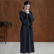 Monastery Mountain Wen also Qiuji quality knitted cotton Lianlian clothing Inner Thin Velvet Simple about Long sleeves Strap Bottom Skirt