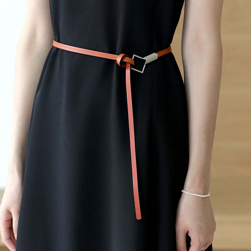 Monastery mountain Wen also Feiyan quality head layer of cow leather slim belt rhomboid buckle at ease knot and brief about 100 hitch