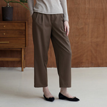 The temple mountain Moon is also Zhoushan your real life pants ~ fine spinning wool minimalist classic straight-barrel Western pants long pants autumn