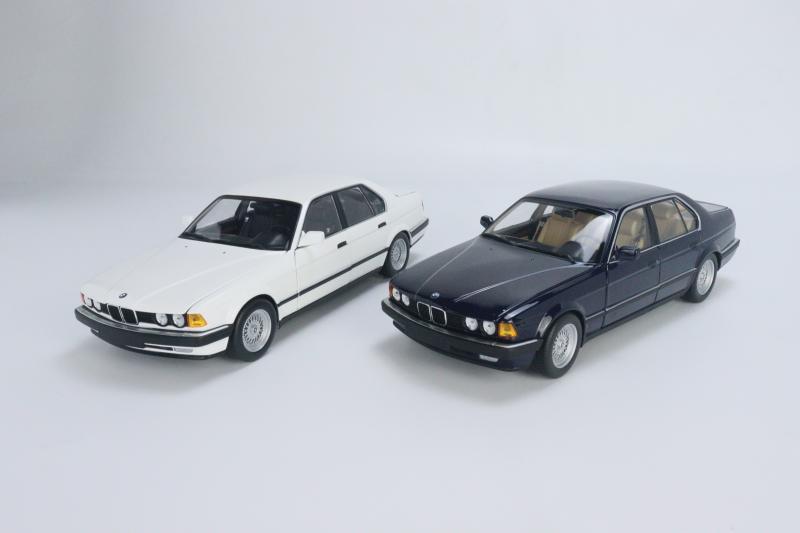 MINICHAMPS 1:18 BMW 730i (E32) 1986 Full Open Blue /White