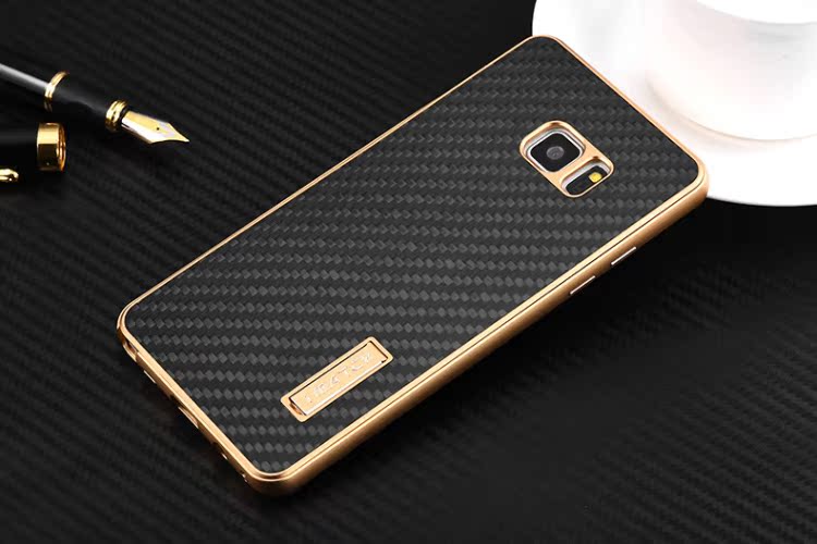 iMatch Luxury Aluminum Metal Bumper Carbon Fiber Back Cover Case for Samsung Galaxy Note 7 N9300