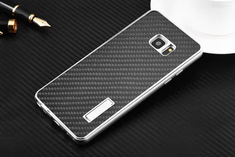 iMatch Luxury Aluminum Metal Bumper Carbon Fiber Back Cover Case for Samsung Galaxy Note 7 N9300
