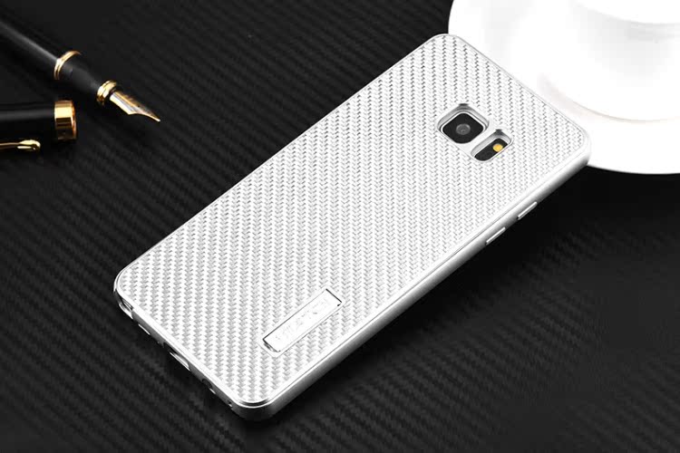 iMatch Luxury Aluminum Metal Bumper Carbon Fiber Back Cover Case for Samsung Galaxy Note 7 N9300
